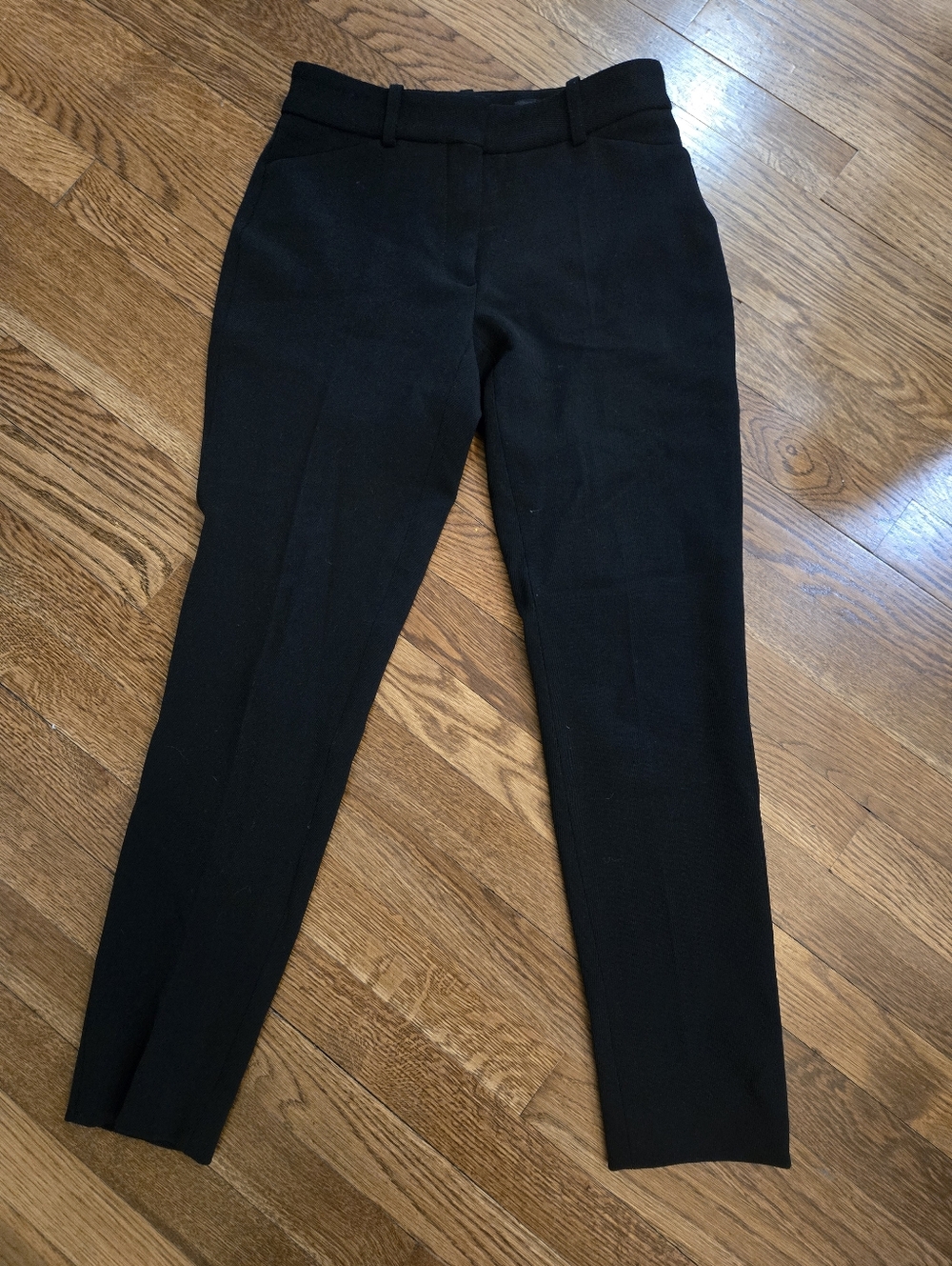 Brooks Brothers Tollegno 1900 Black Wool Blend Women's Pants Size 0P Stretch